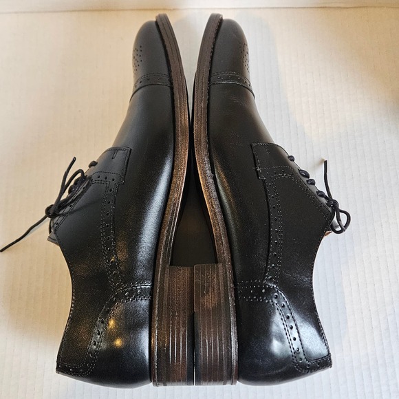 Men's Black‎ Leather Johnston & Murphy Lewis Cap Toe Lace Up Oxfords Size 10 M - Picture 10 of 10